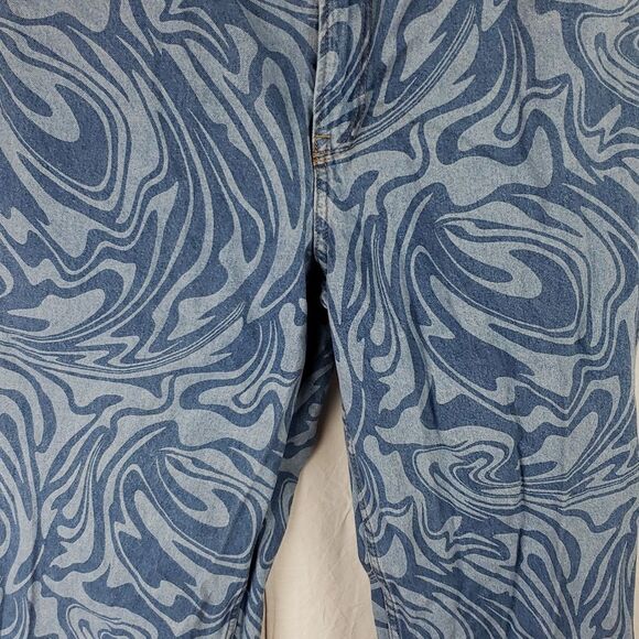 H&m Divided Women's 10 Swirl Blue Jeans - Picture 3 of 15
